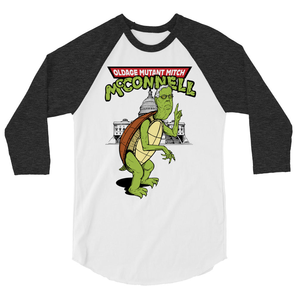 Oldage Mutant Mitch McConnell 3/4 Sleeve Raglan