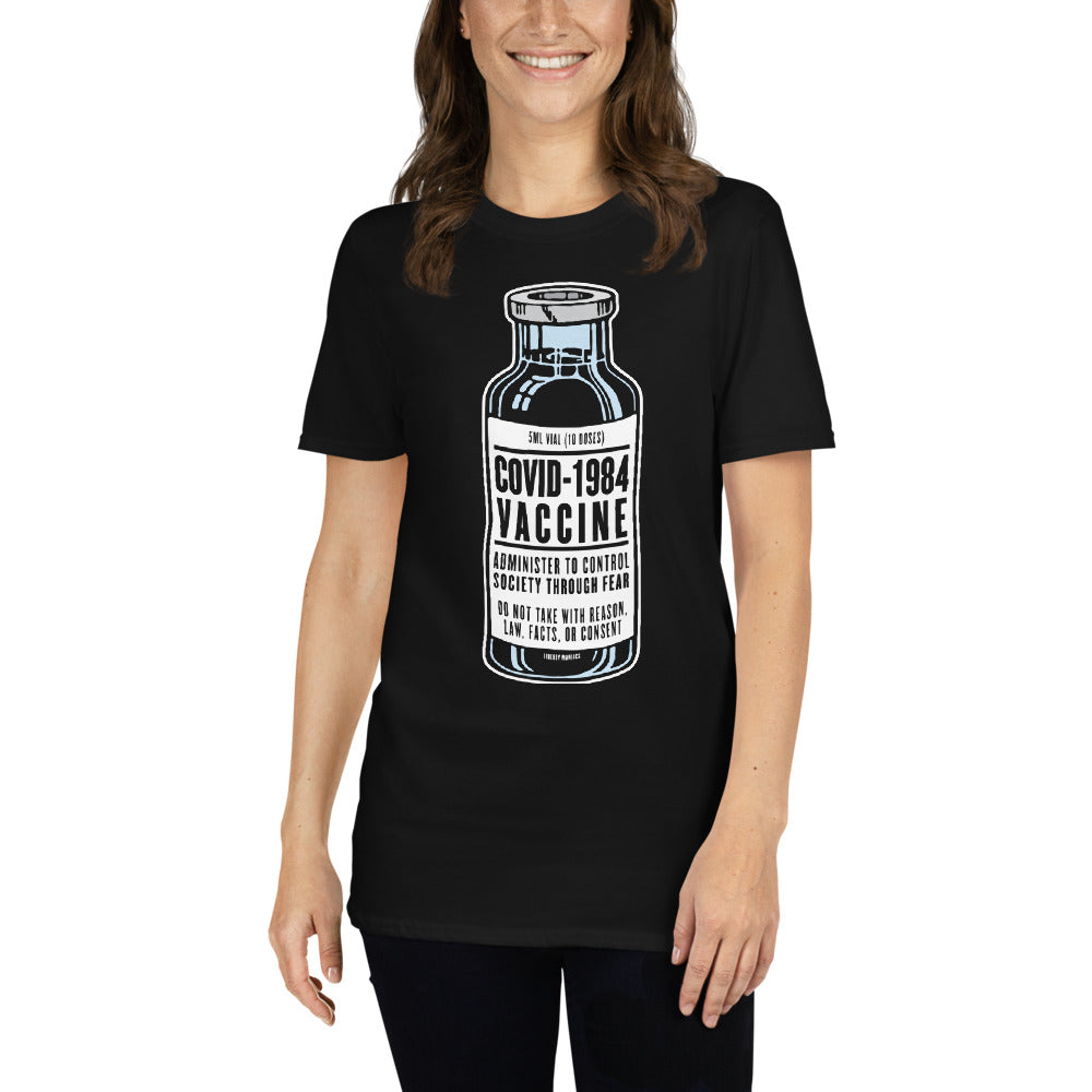 COVID 1984 Vile Vial Short-Sleeve Unisex T-Shirt