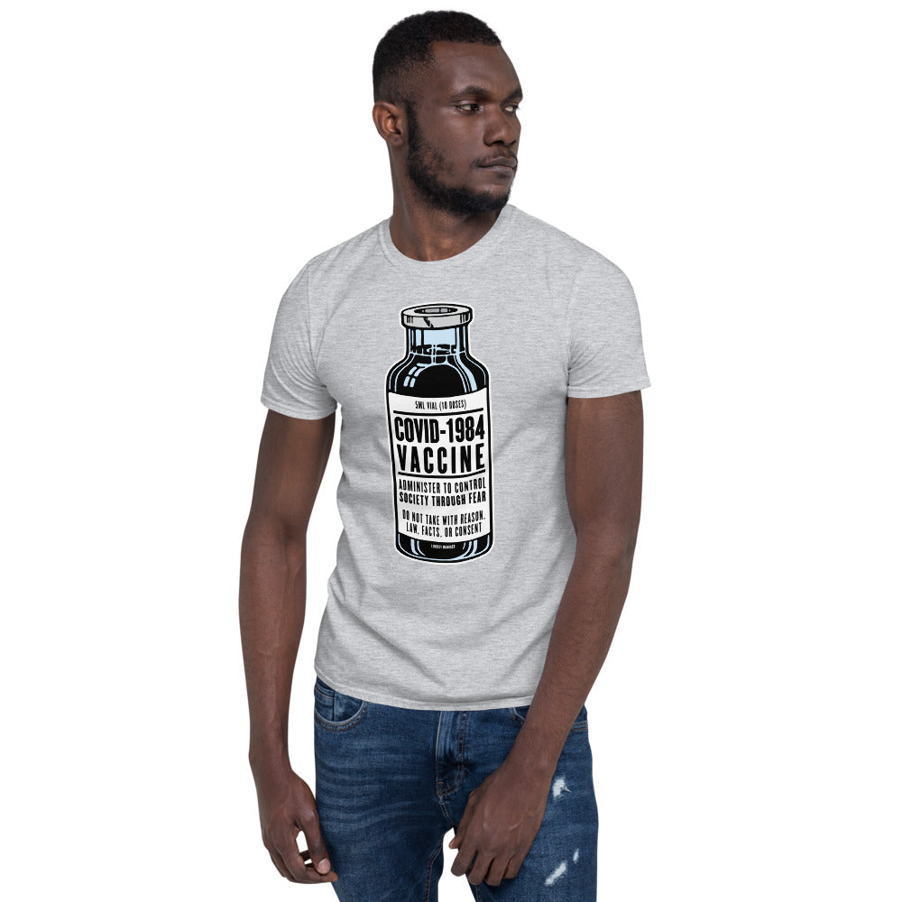 COVID 1984 Vile Vial Short-Sleeve Unisex T-Shirt