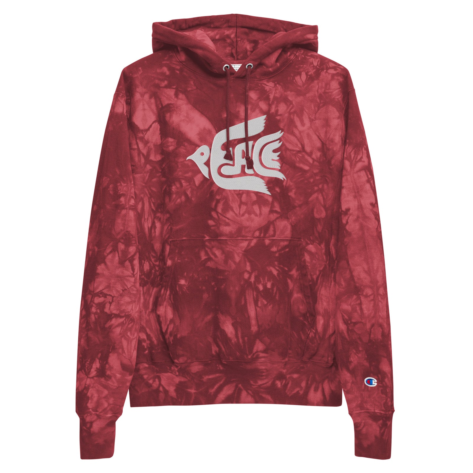 Peace Dove Champion Embroidered tie-dye hoodie