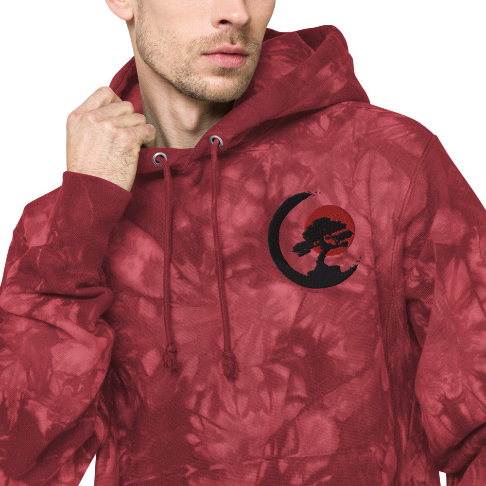 Bonsai Tree Unisex Champion tie-dye hoodie