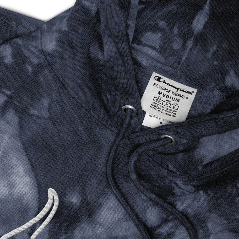 Leave Me Alone Gadsden Cat Unisex Champion Tie Dye Hoodie Sweatshirt