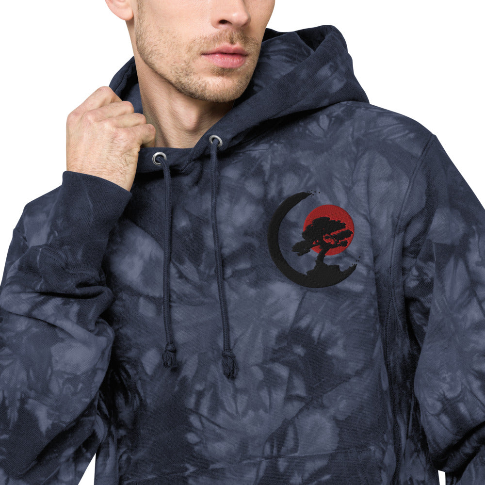 Bonsai Tree Unisex Champion tie-dye hoodie