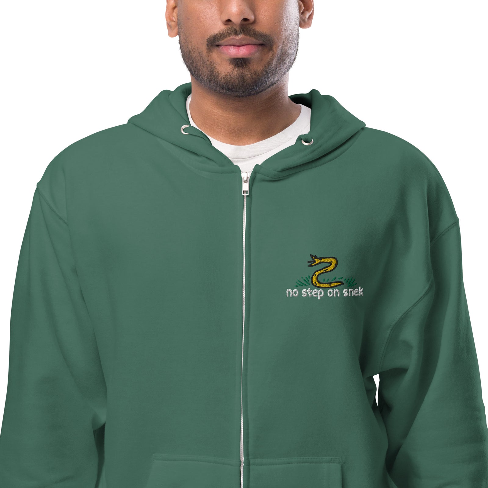 No Step On Snek Fleece Zip Hoodie
