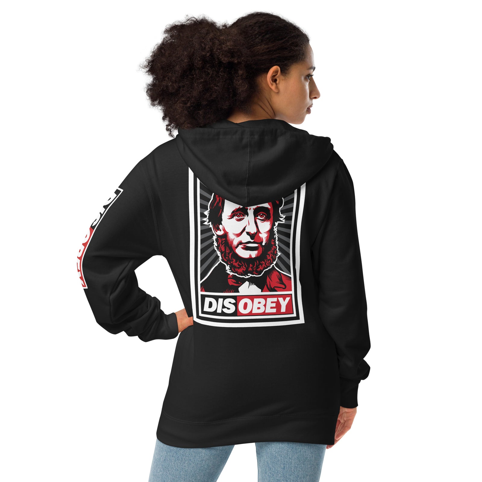 Henry David Thoreau DISOBEY Unisex Zip Hoodie
