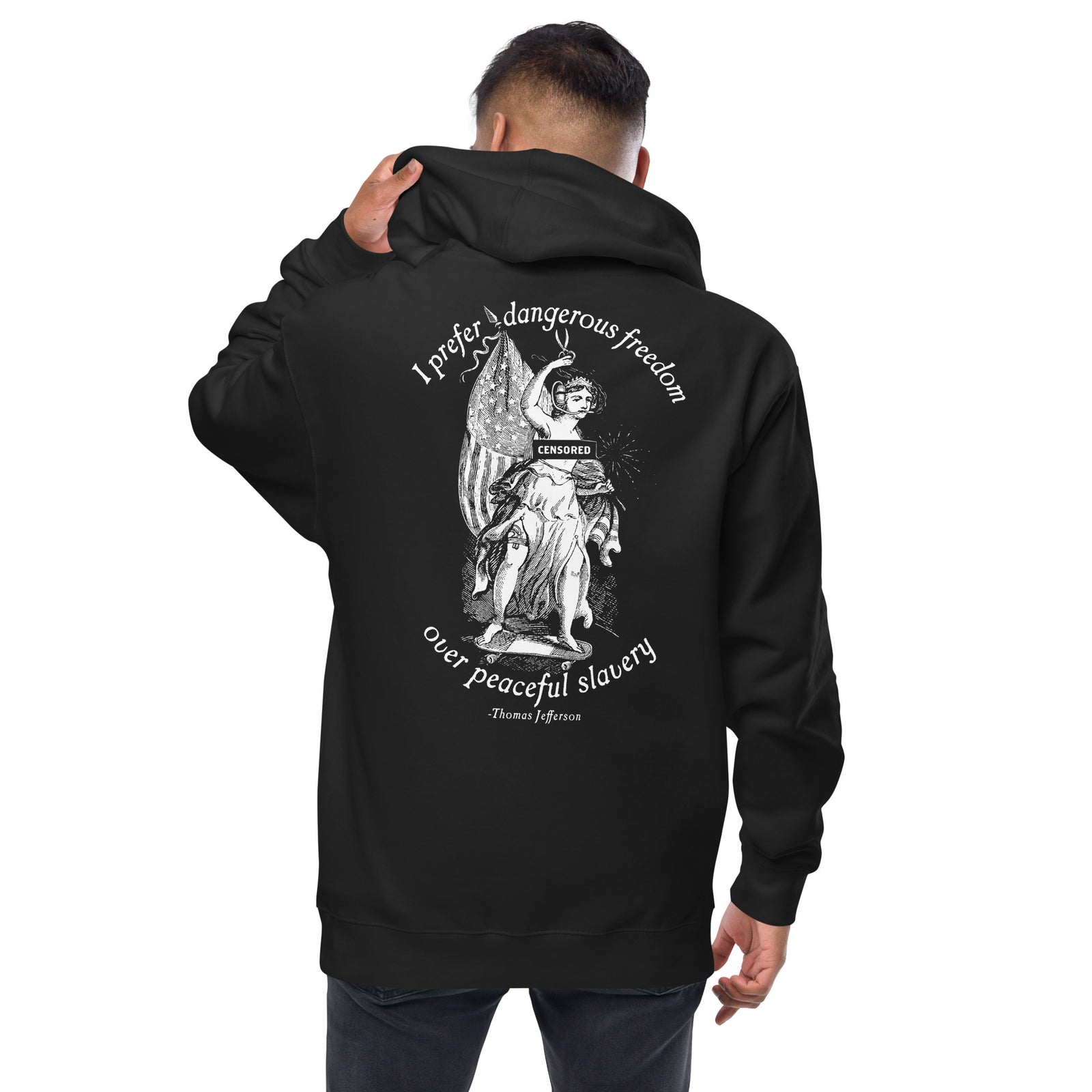 Dangerous Freedom Jefferson Quote Unisex Zip Hoodie