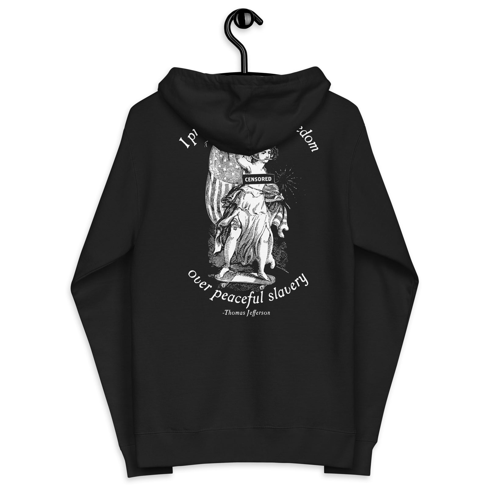 Dangerous Freedom Jefferson Quote Unisex Zip Hoodie