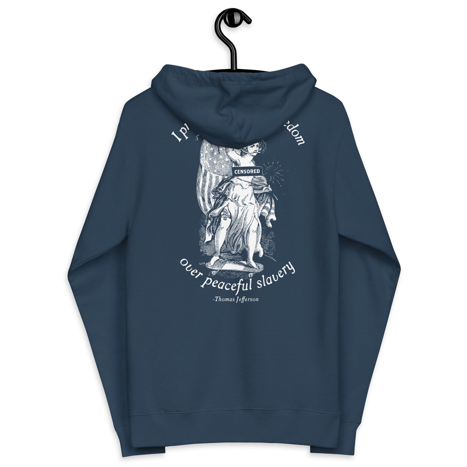 Dangerous Freedom Jefferson Quote Unisex Zip Hoodie
