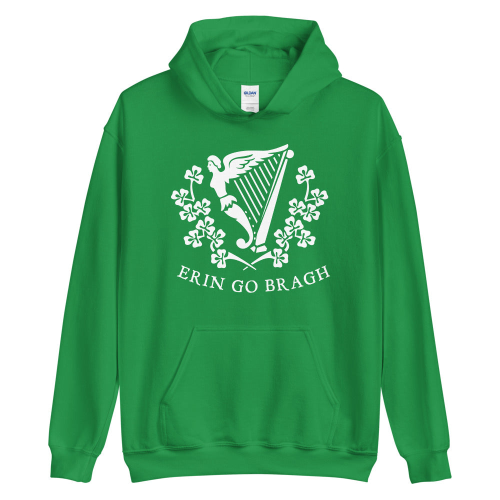 Erin Go Bragh Harp Green Unisex Hoodie
