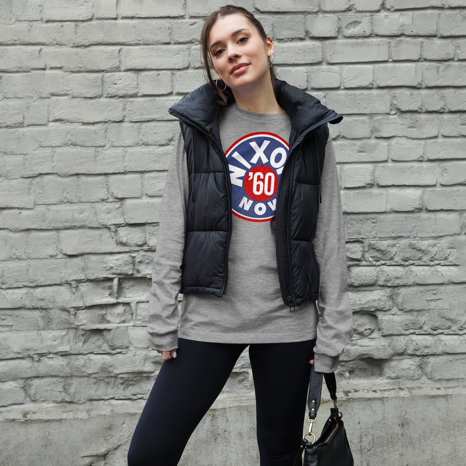 Nixon Now Retro 1960 Campaign Long Sleeve Tee