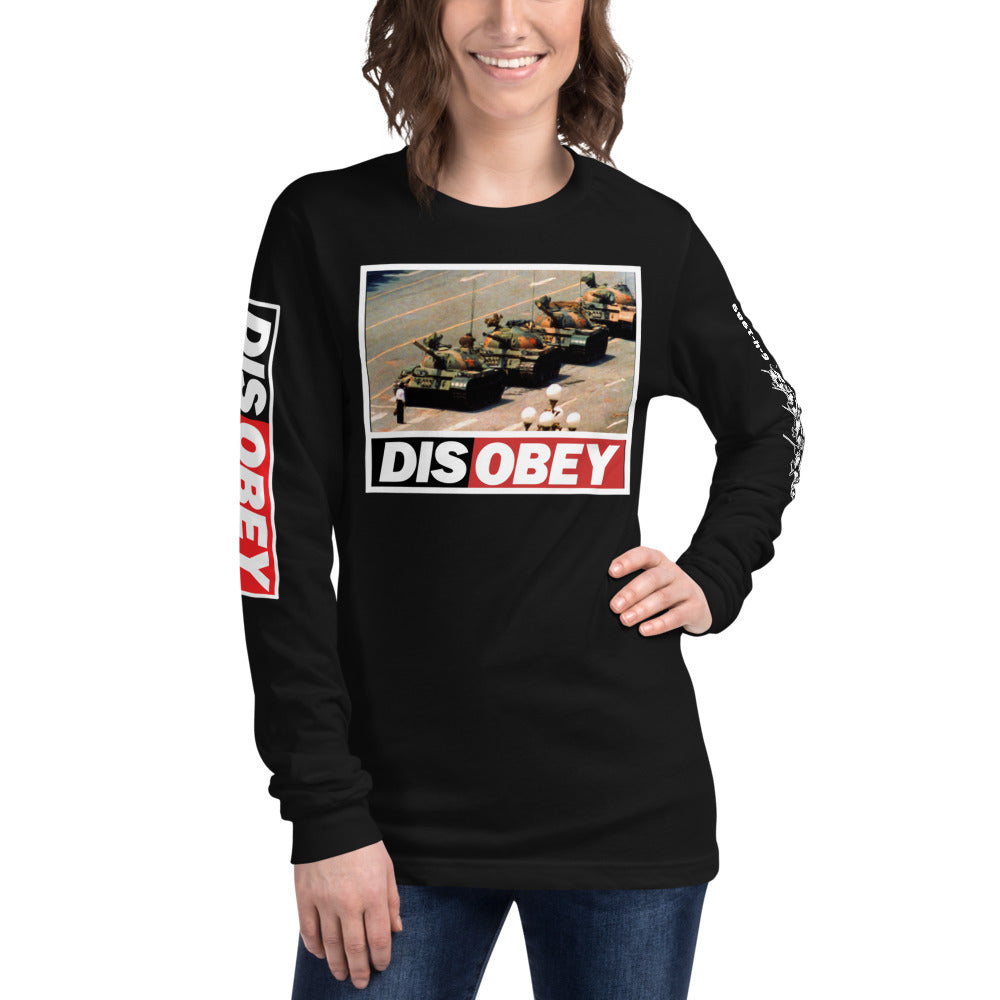 Tank Man DISOBEY 30th Anniversary Unisex Long Sleeve Tee