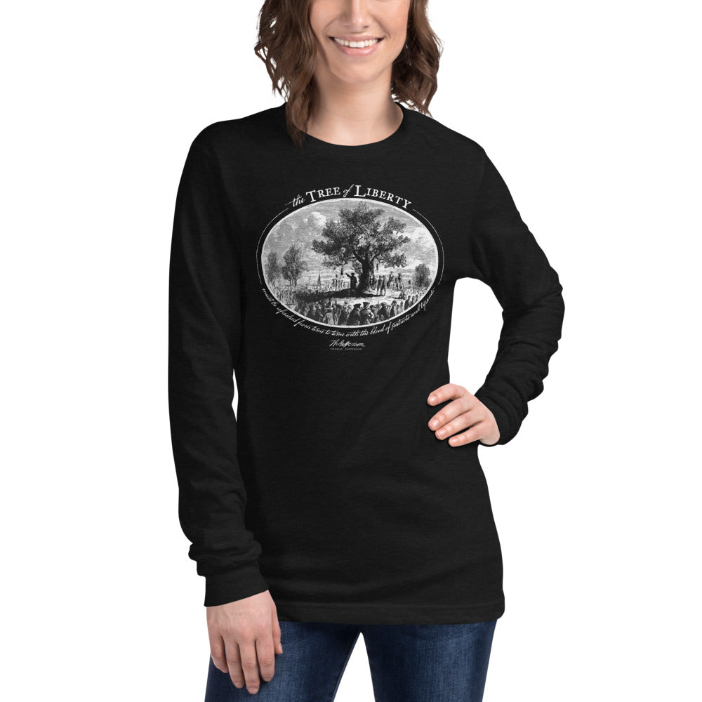 Thomas Jefferson Tree of Liberty Quote Long Sleeve T-Shirt