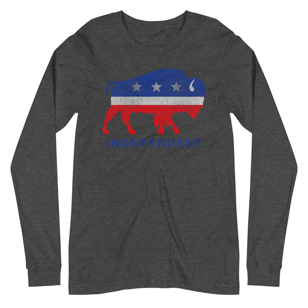 Independent Bison Unisex Airlume Long Sleeve Tee