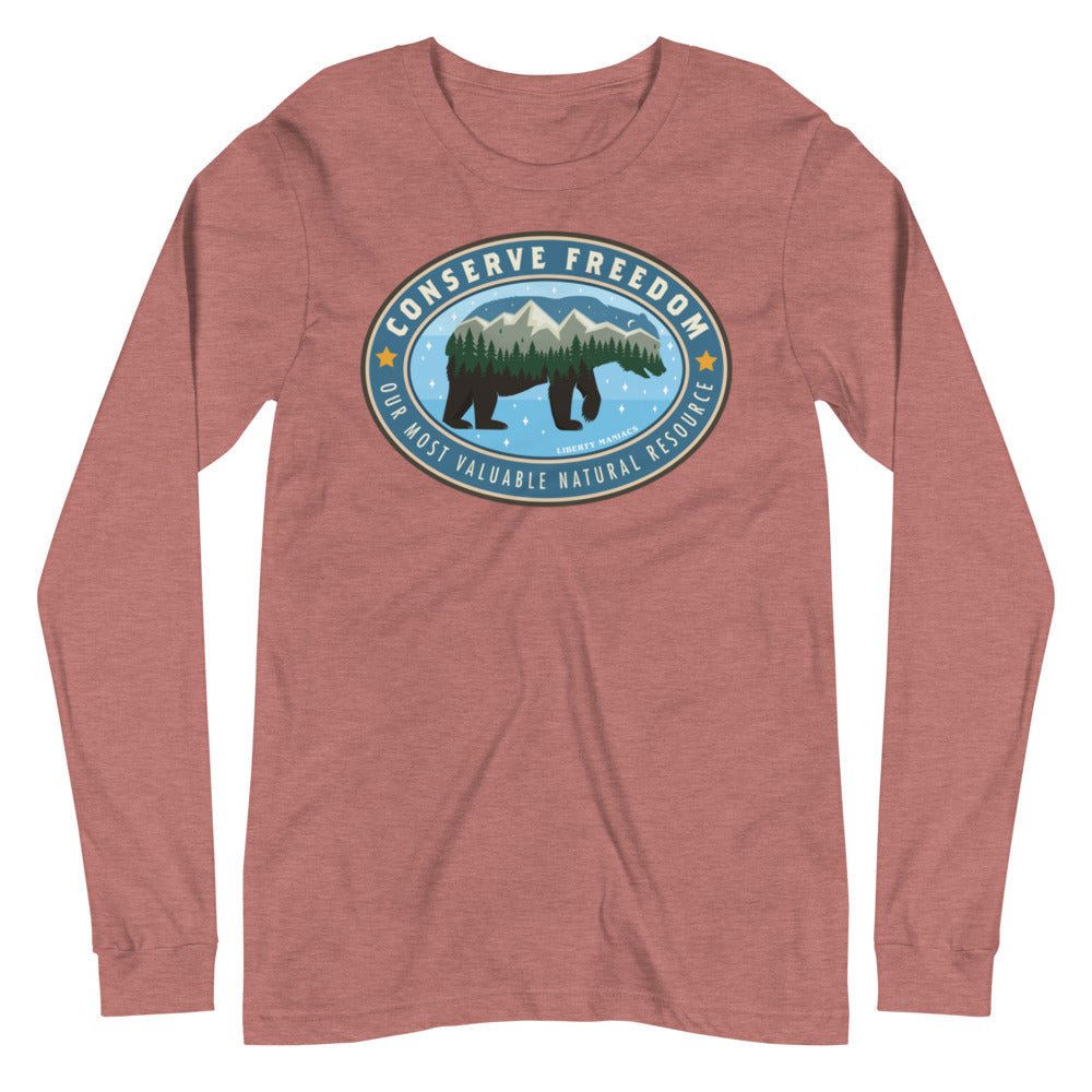 Conserve Freedom Mountain Man Long Sleeve Tee