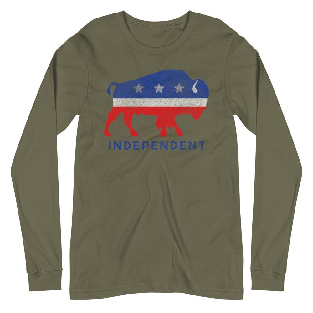 Independent Bison Unisex Airlume Long Sleeve Tee