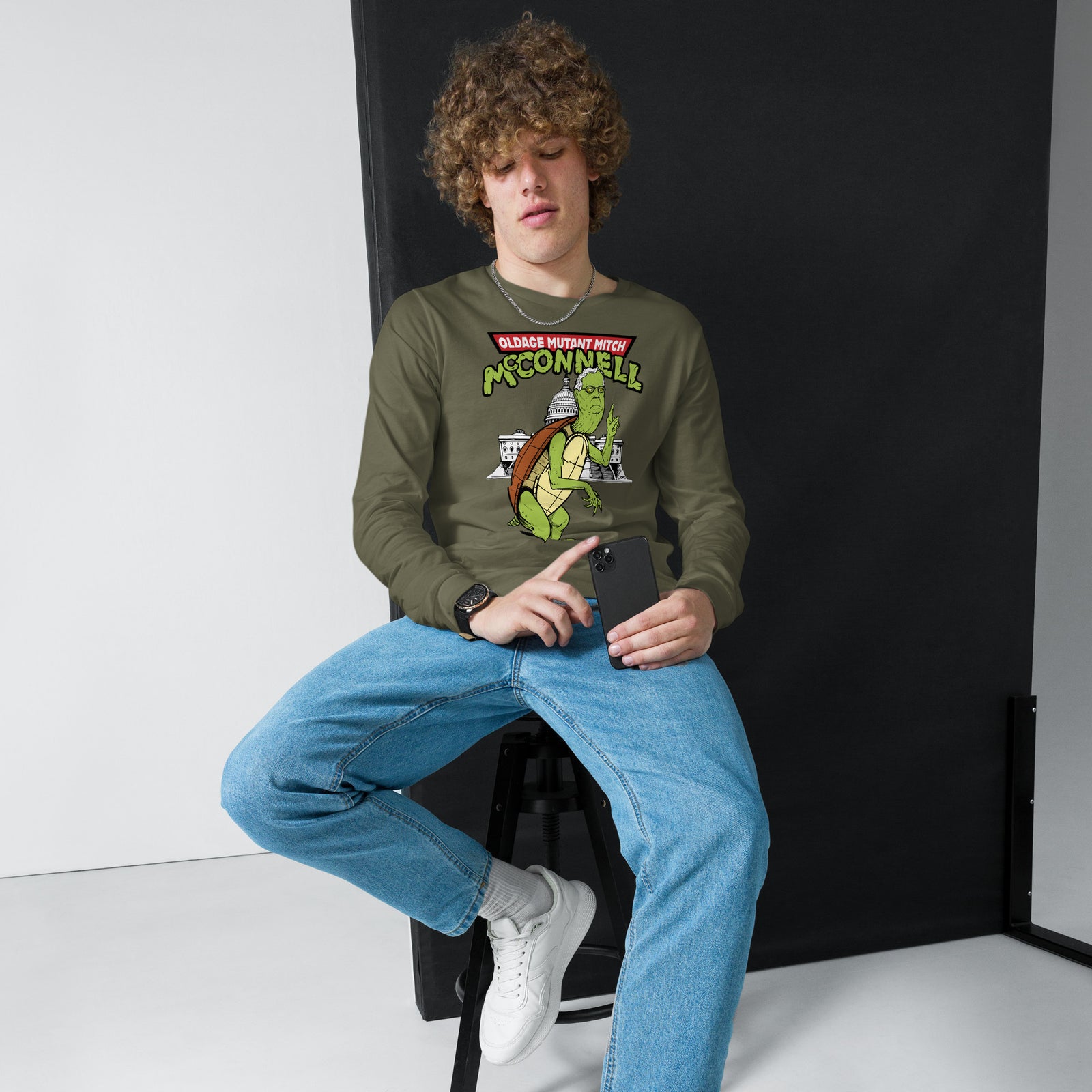 Old Age Mutant Mitch McConnell Long Sleeve Tee