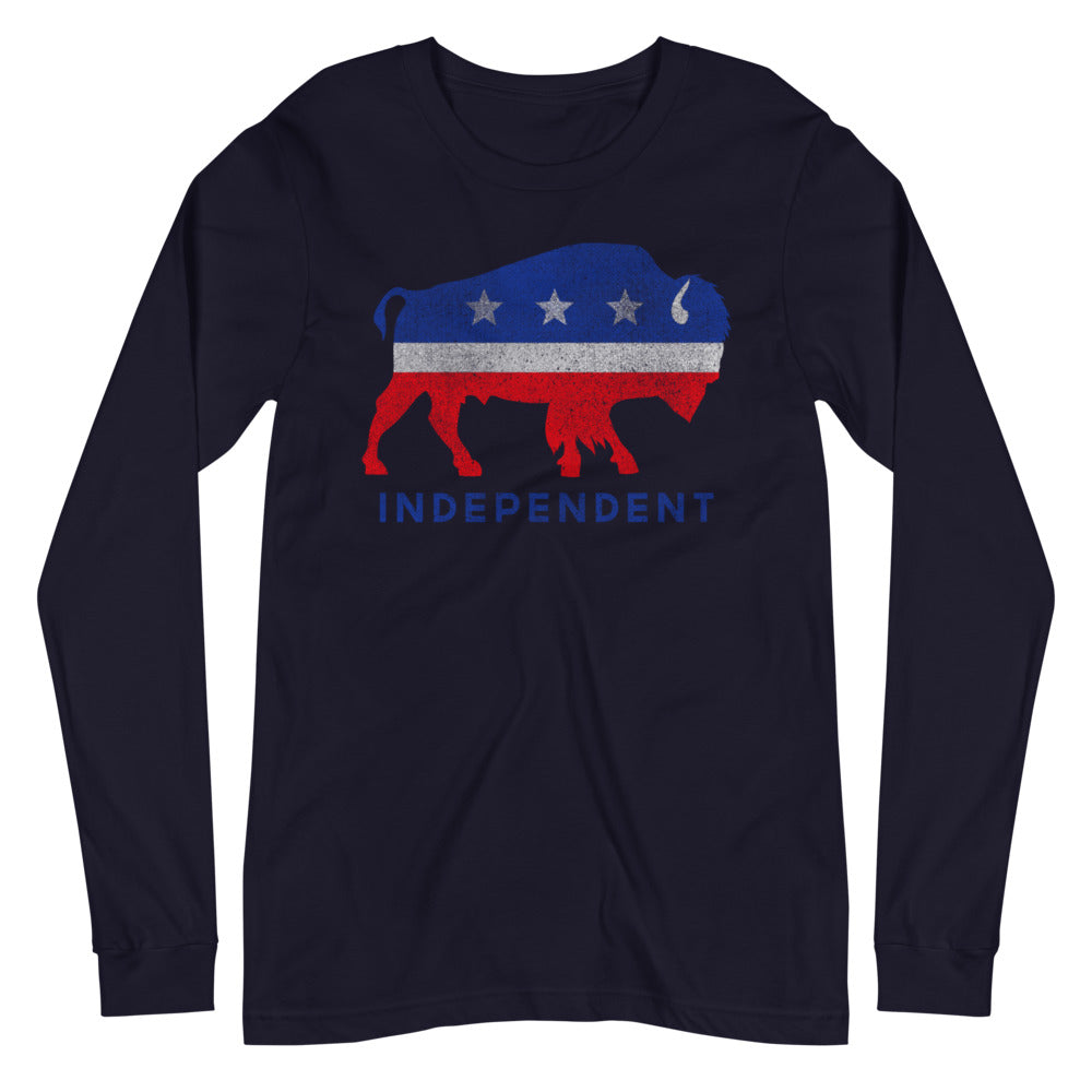 Independent Bison Unisex Airlume Long Sleeve Tee