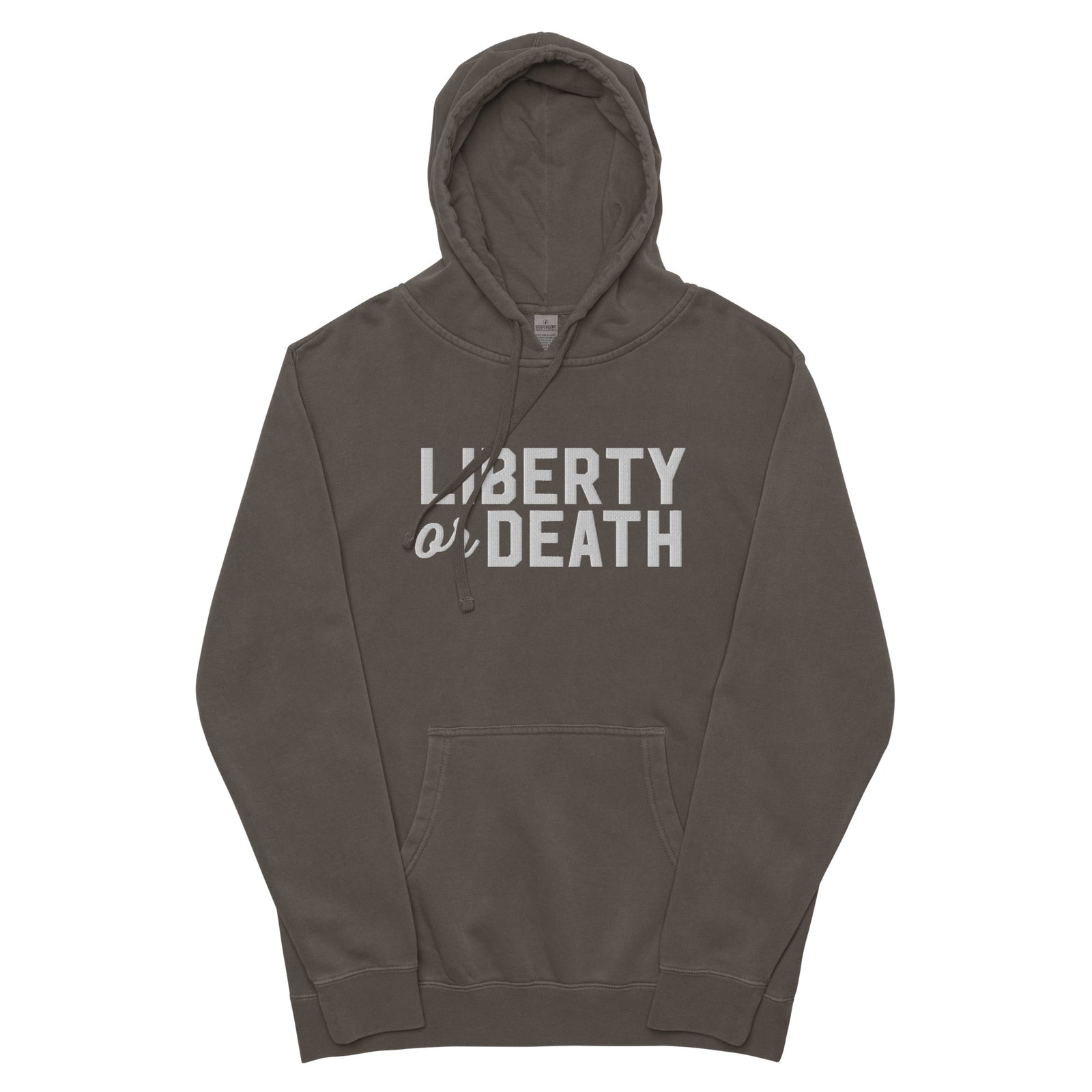 Liberty or Death Pigment-dyed Embroidered Hoodie