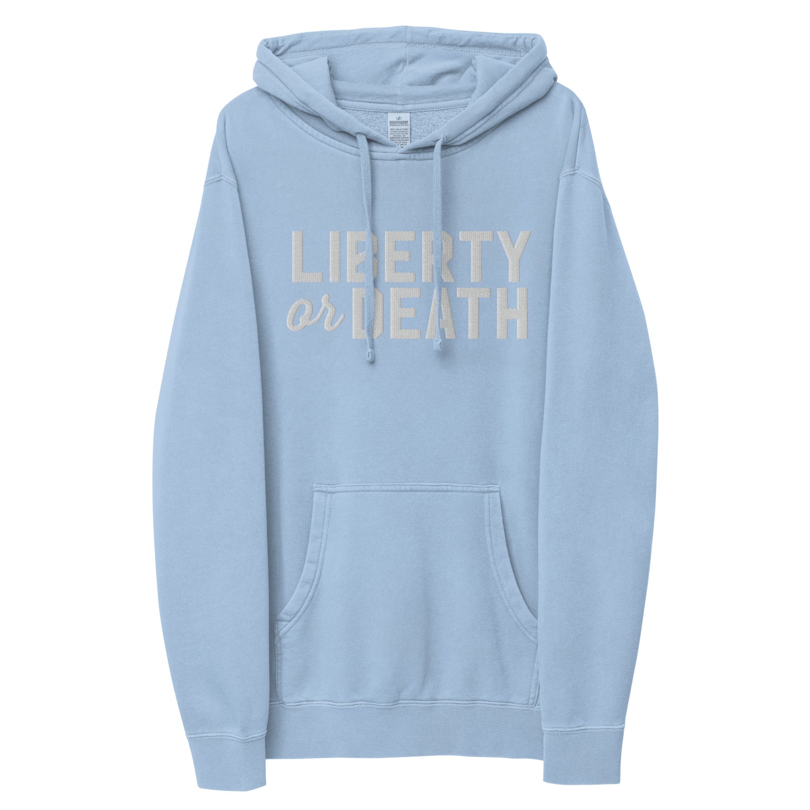 Liberty or Death Pigment-dyed Embroidered Hoodie