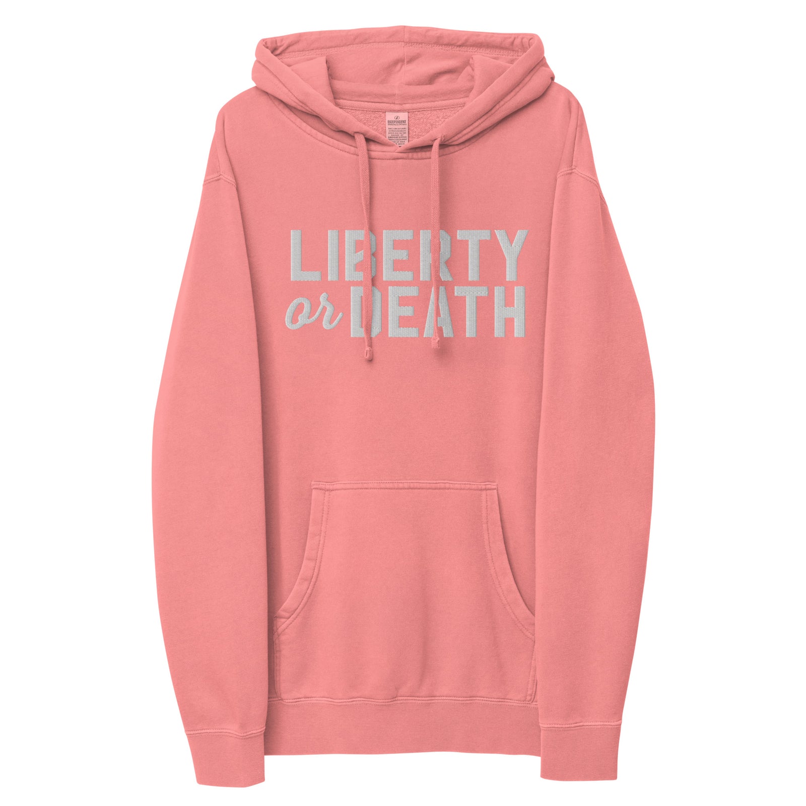 Liberty or Death Pigment-dyed Embroidered Hoodie