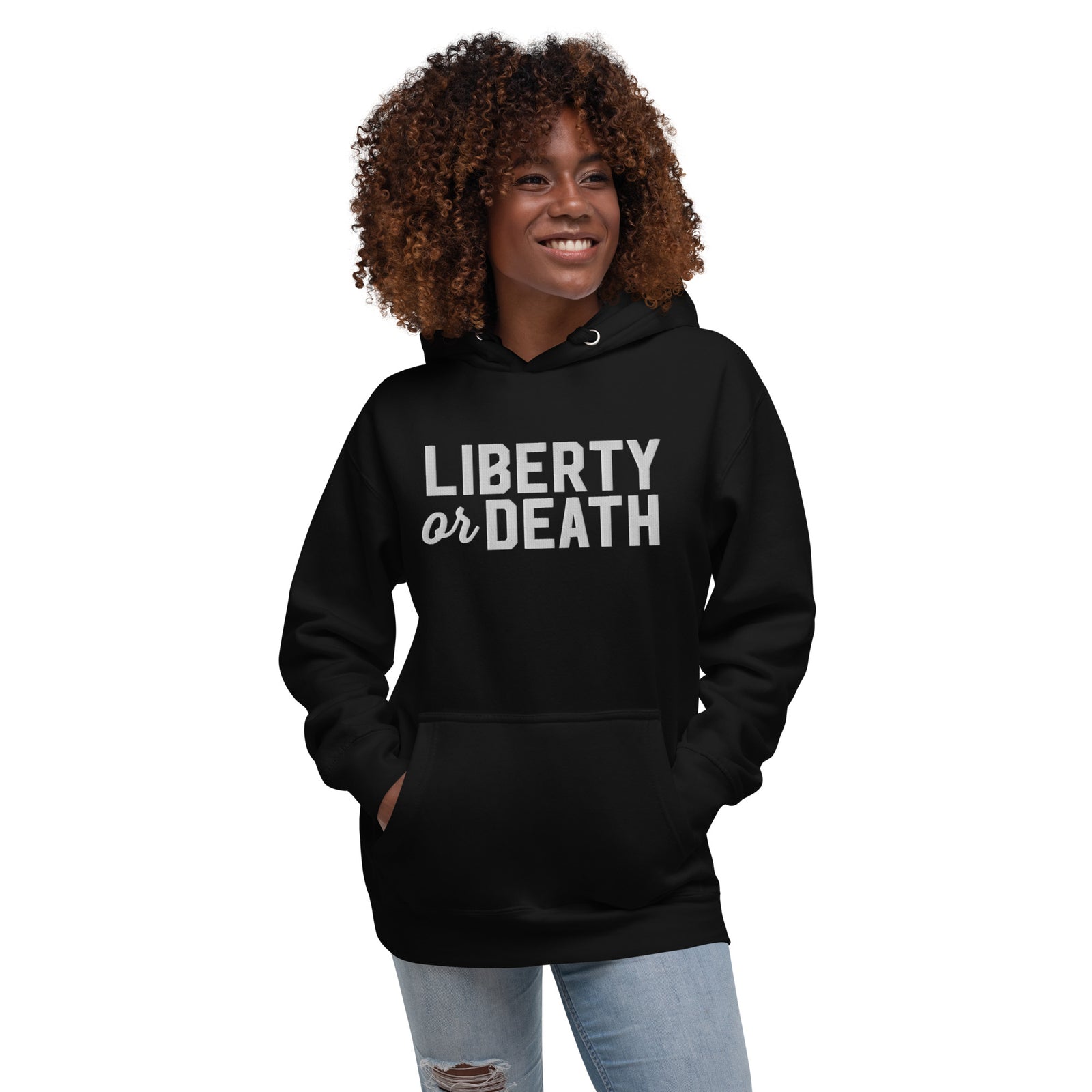 Liberty or Death Embroidered Unisex Hoodie