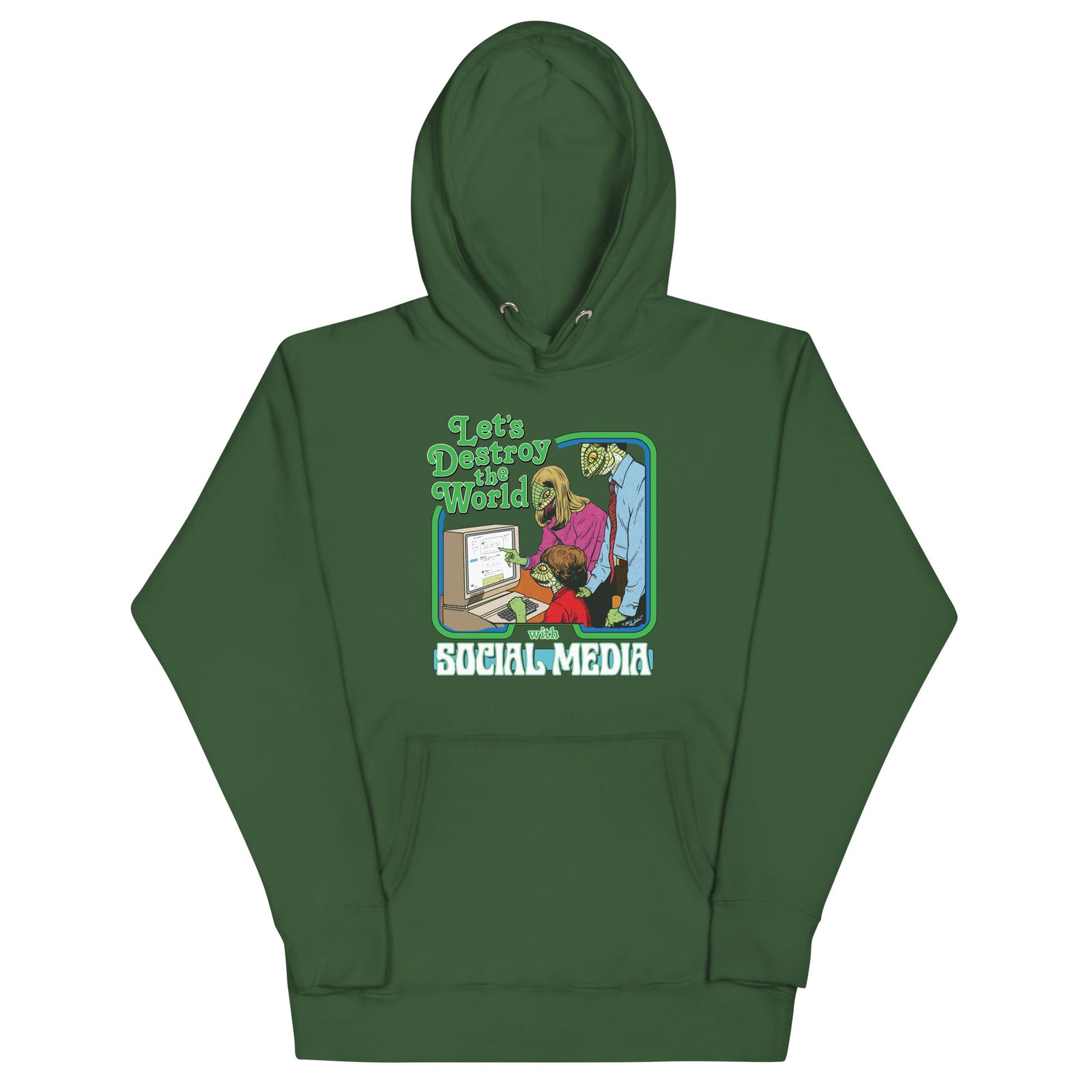 Let’s Destroy the World With Social Media Lizard People Hoodie