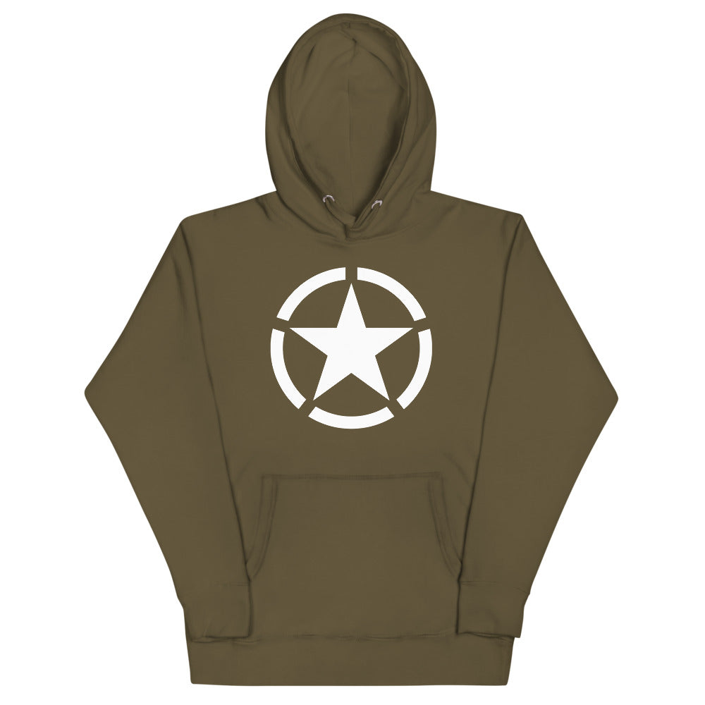 WW2 Circled Star Pullover Unisex Hoodie