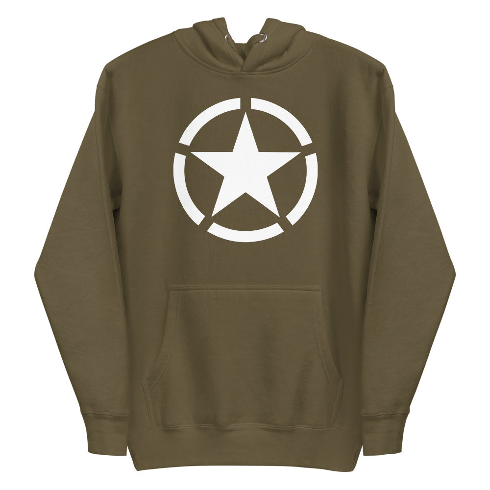 WW2 Circled Star Pullover Unisex Hoodie