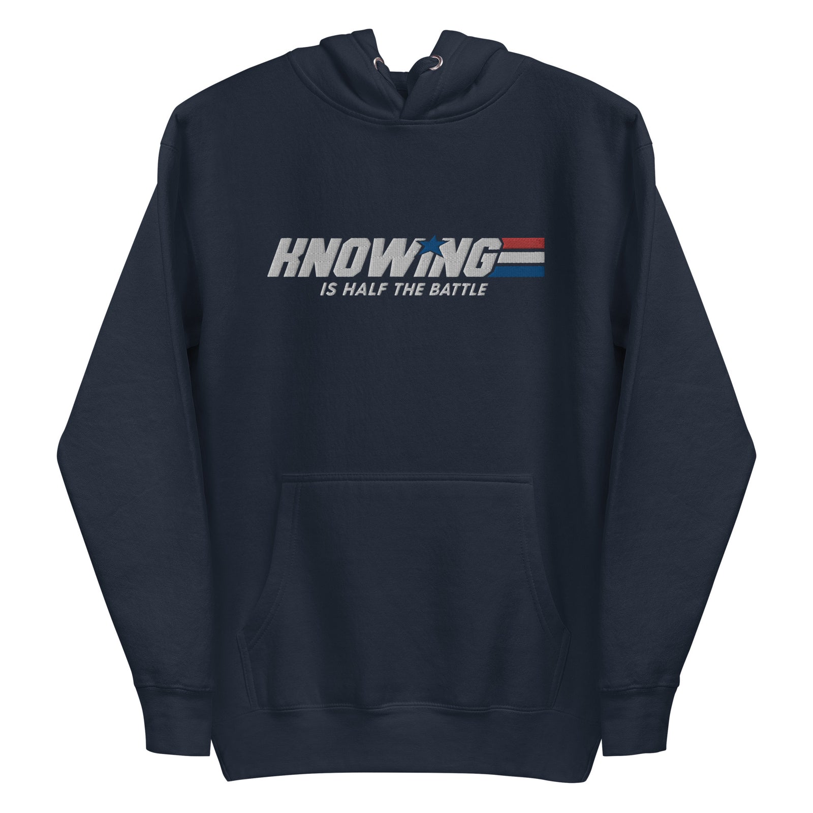 Knowing Is Half the Battle Embroidered Unisex Hoodie