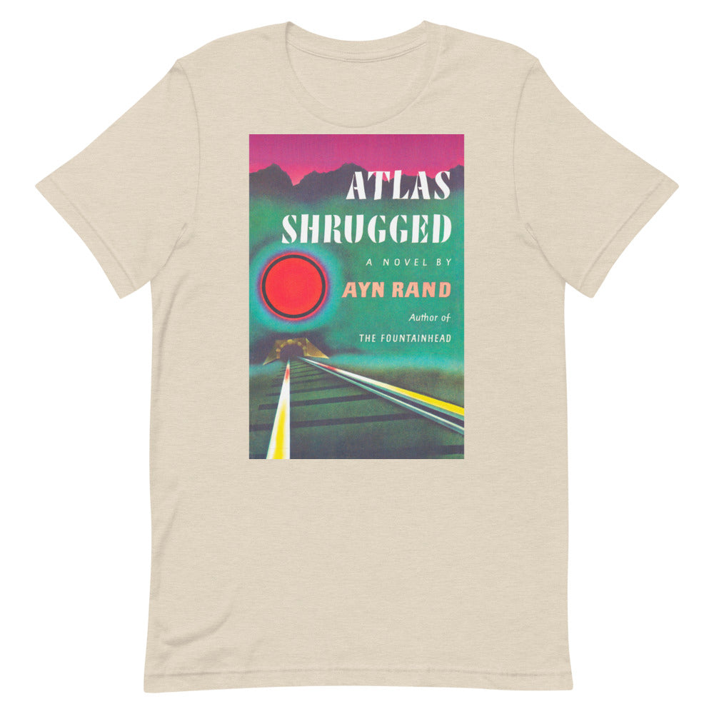 Atlas Shrugged Ayn Rand Book Cover Short-Sleeve Unisex T-Shirt