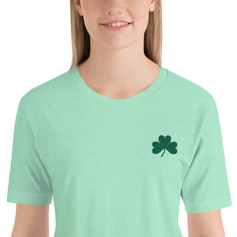 Shamrock Embroidered Short-Sleeve Unisex T-Shirt