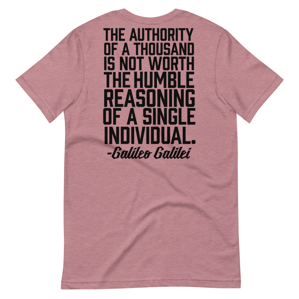 Galileo Humble Reasoning of a Single Individual Short-Sleeve Unisex T-Shirt