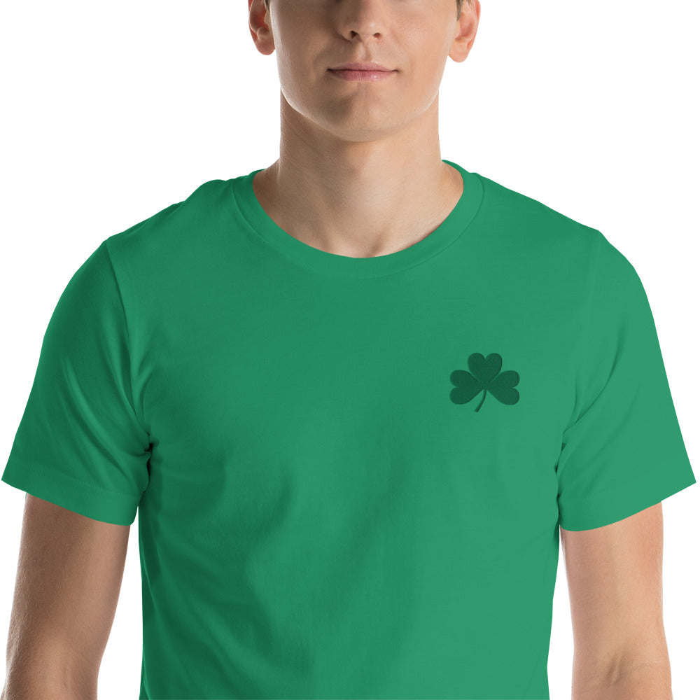 Shamrock Embroidered Short-Sleeve Unisex T-Shirt