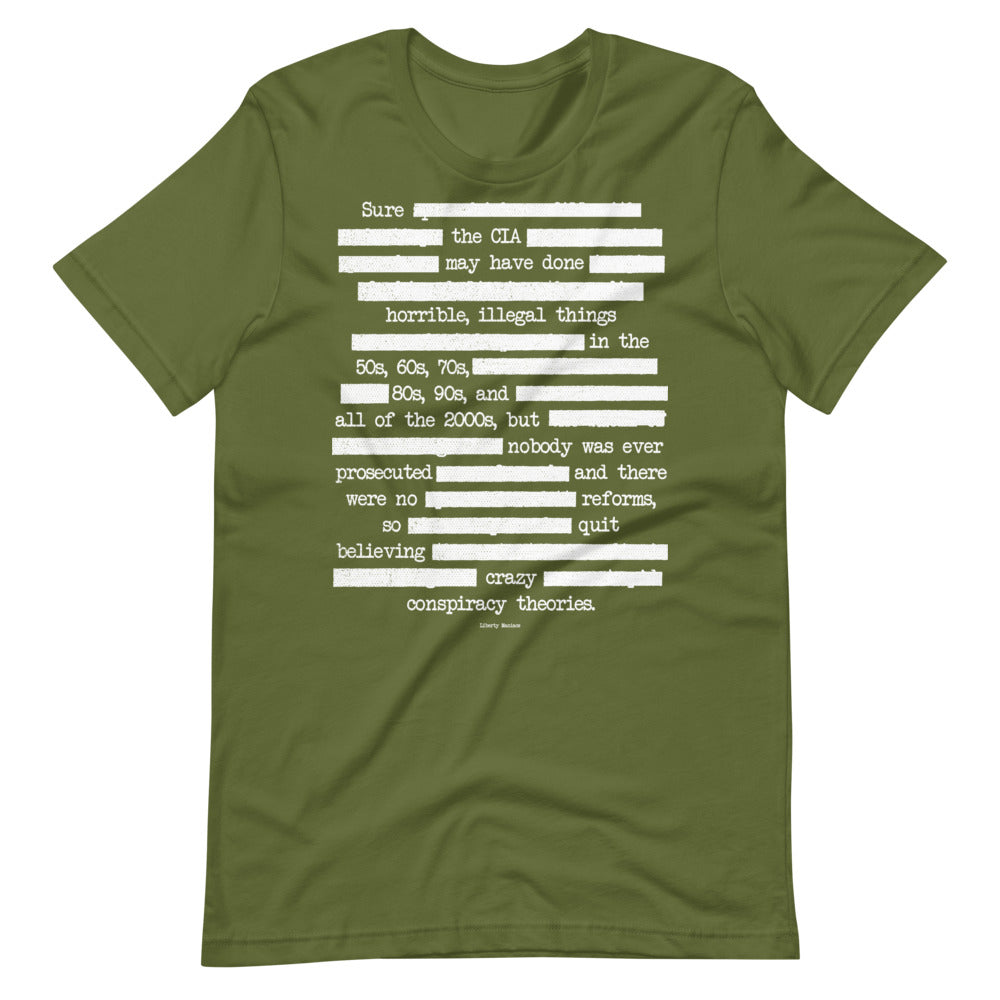 CIA Redacted Conspiracy Theories Short-Sleeve Unisex T-Shirt