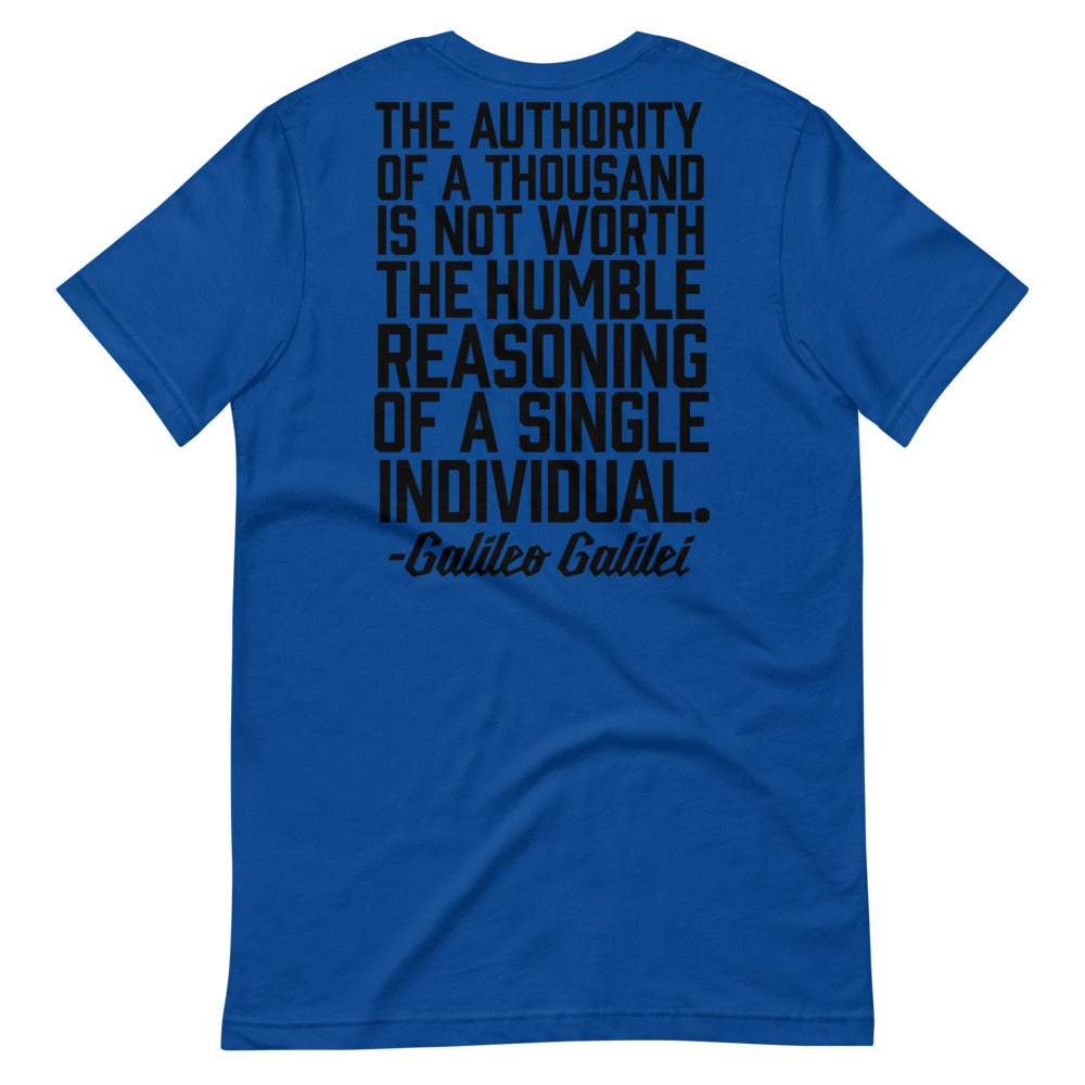 Galileo Humble Reasoning of a Single Individual Short-Sleeve Unisex T-Shirt