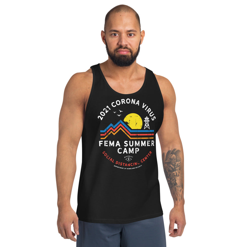 2021 Corona Virus FEMA Summer Camp Unisex Tank Top