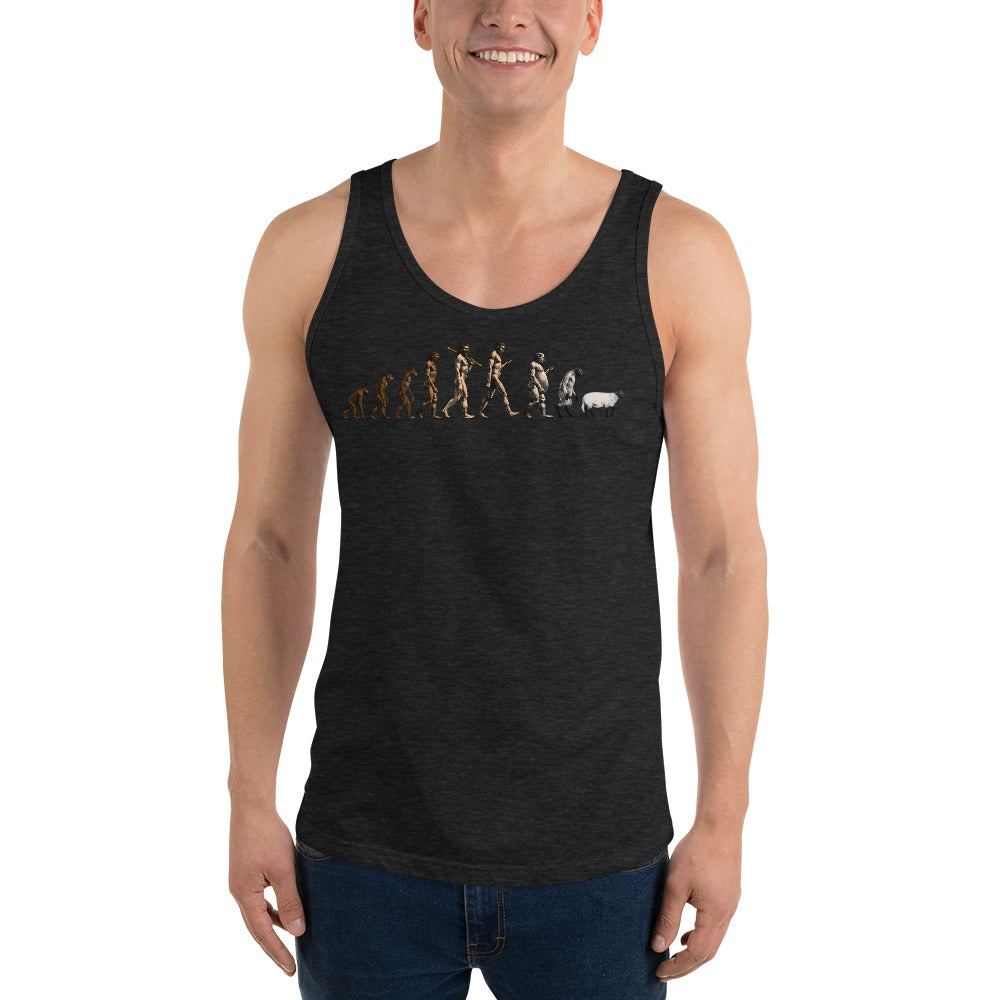 March of Devolution Sheeple Unisex Tank Top