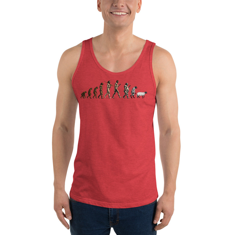 March of Devolution Sheeple Unisex Tank Top