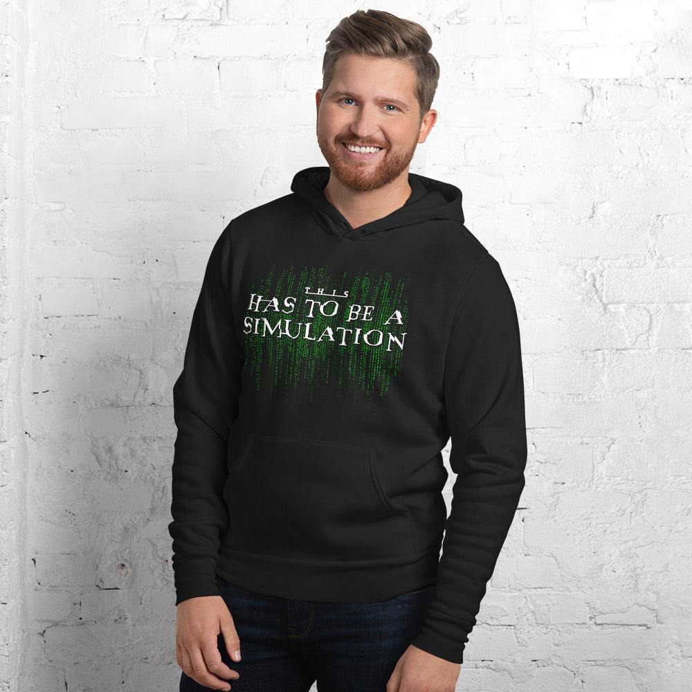 This Has To Be A Simulation Sponge Fleece Unisex hoodie