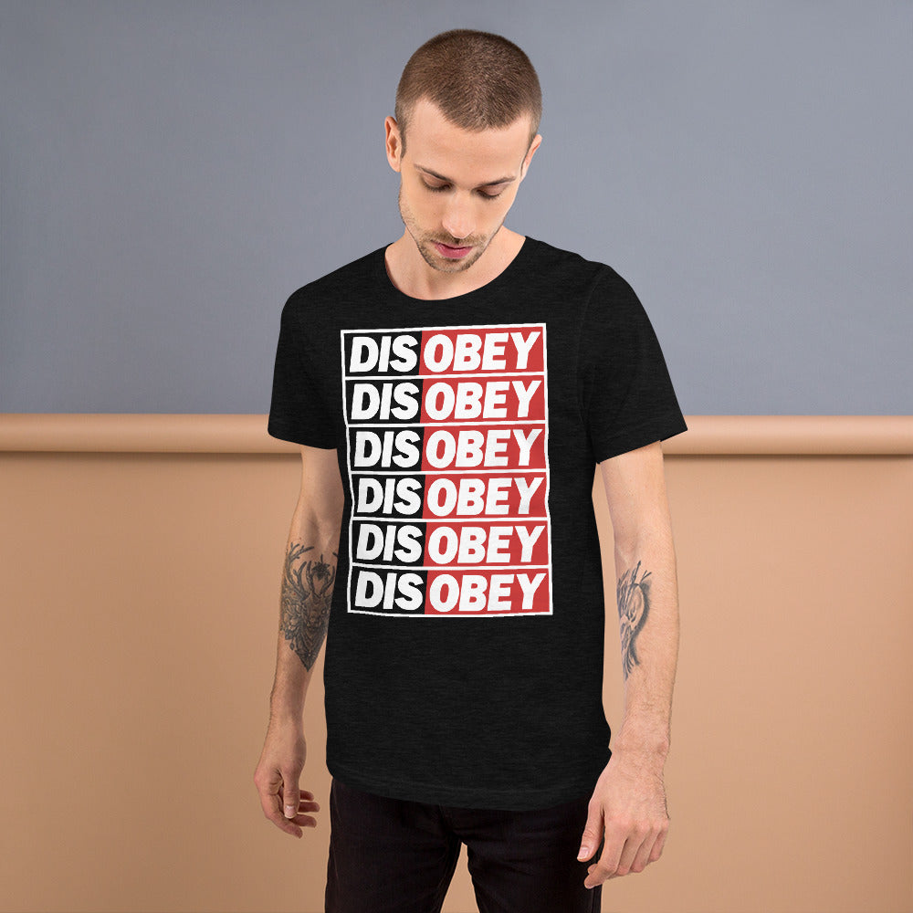 Disobey Stacked Short-Sleeve Unisex T-Shirt