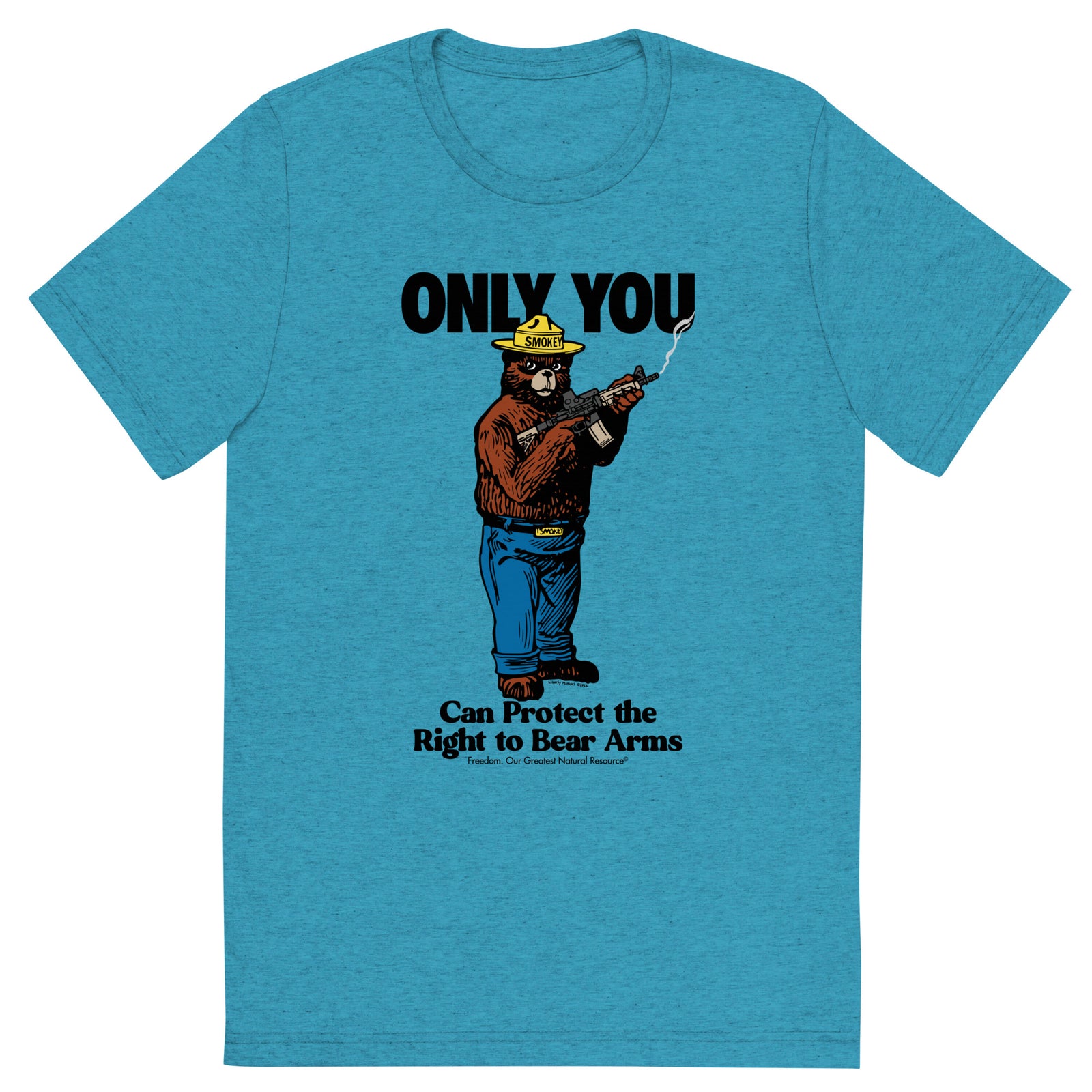 Only You Can Protect the Right to Bear Arms Retro Tri-Blend T-Shirt