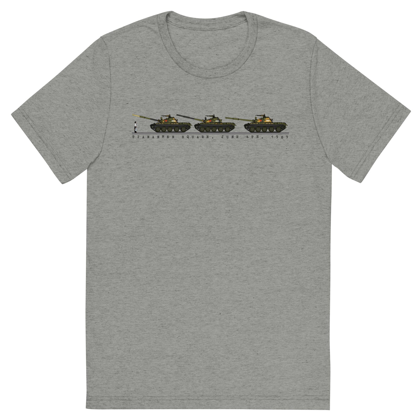 Tiananmen Tank Man 33rd Anniversary Tri-Blend T-Shirt