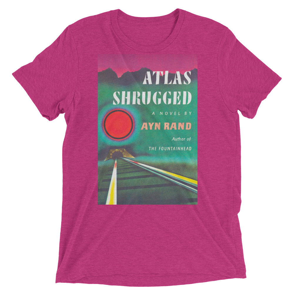 Atlas Shrugged Ayn Rand Book Cover Tri-blend T-Shirt