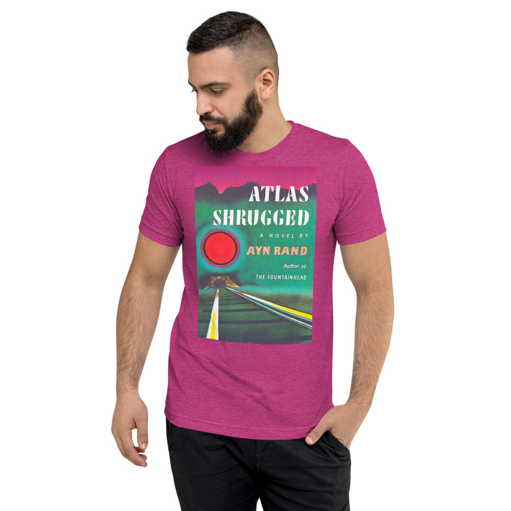 Atlas Shrugged Ayn Rand Book Cover Tri-blend T-Shirt