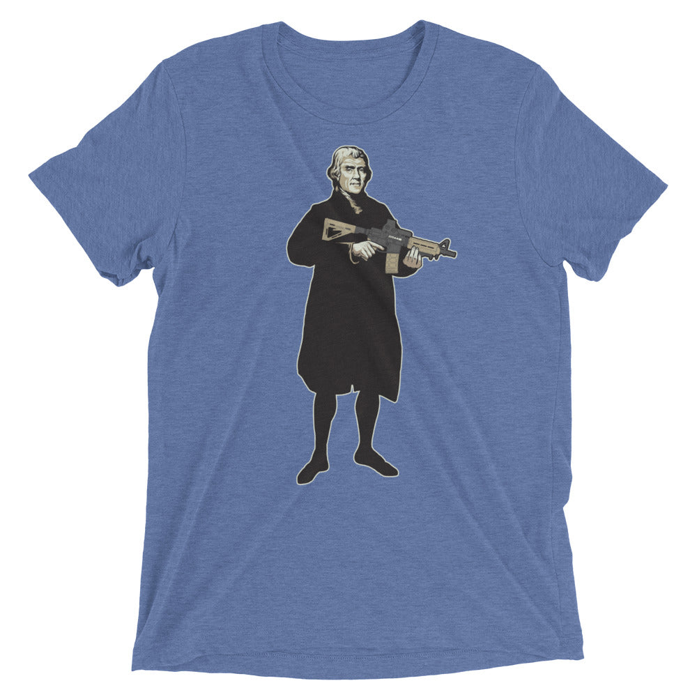 Thomas Jefferson With a Carbine Tri-Blend T-Shirt
