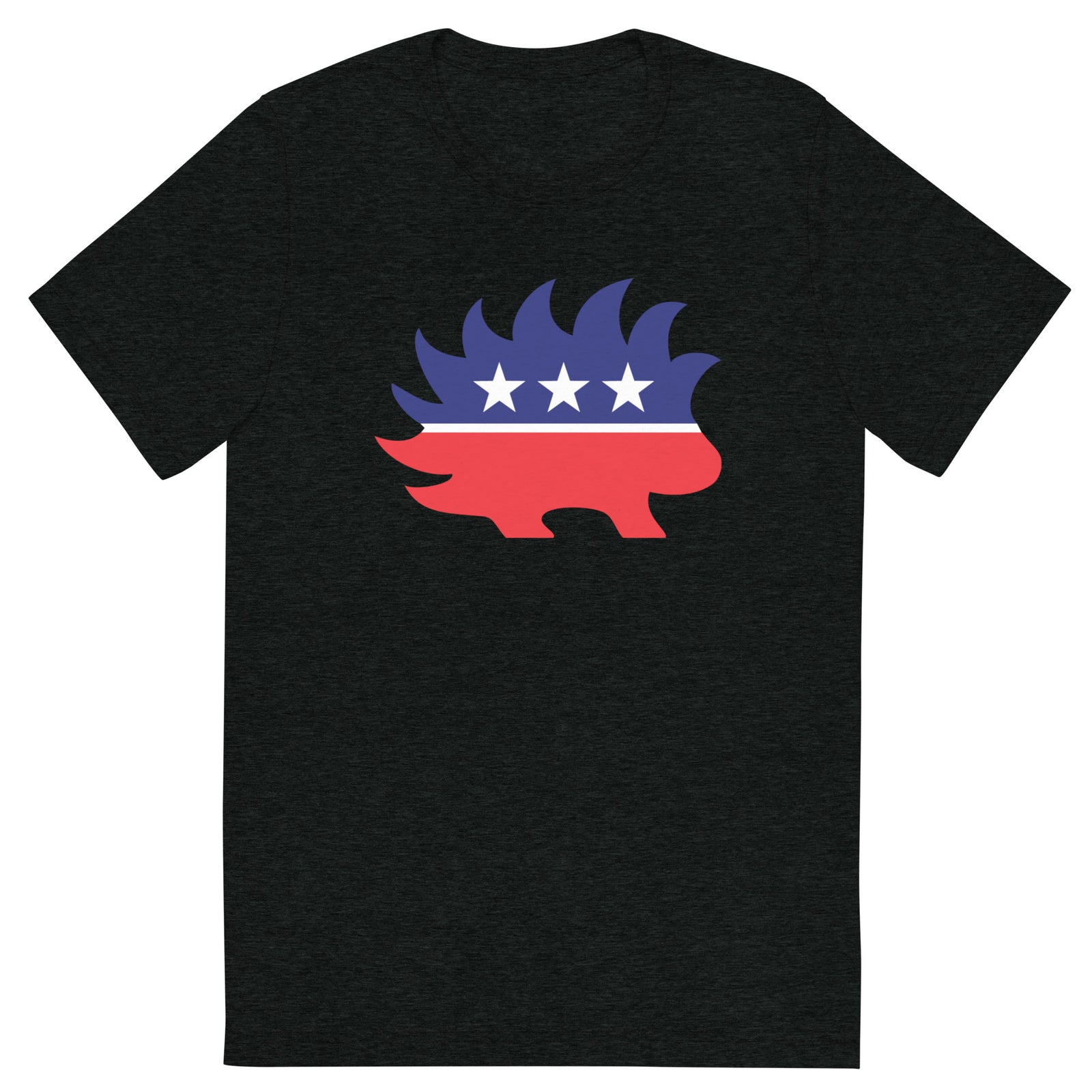 Porcupine Libertarian Mascot Tri-Blend T-Shirt