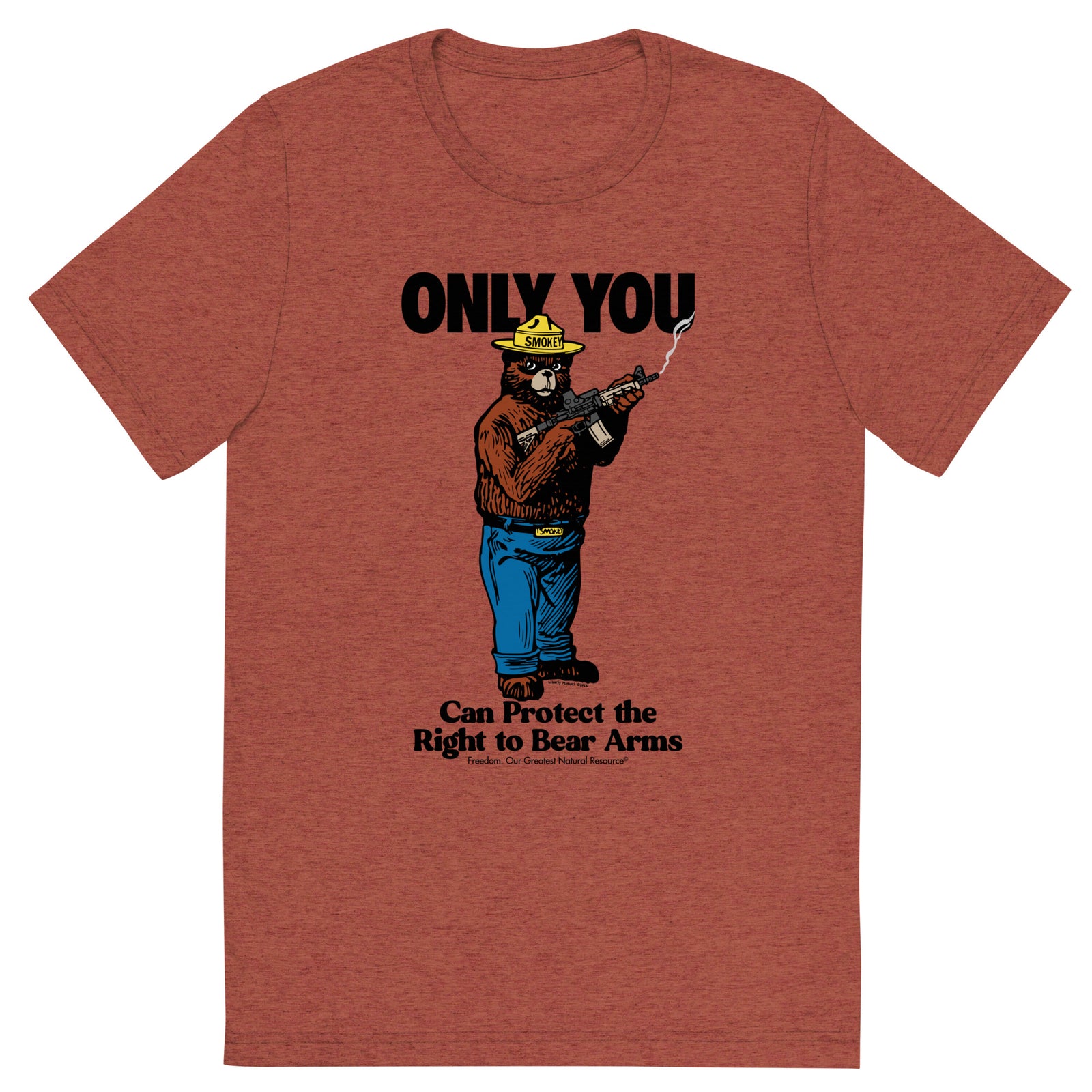 Only You Can Protect the Right to Bear Arms Retro Tri-Blend T-Shirt