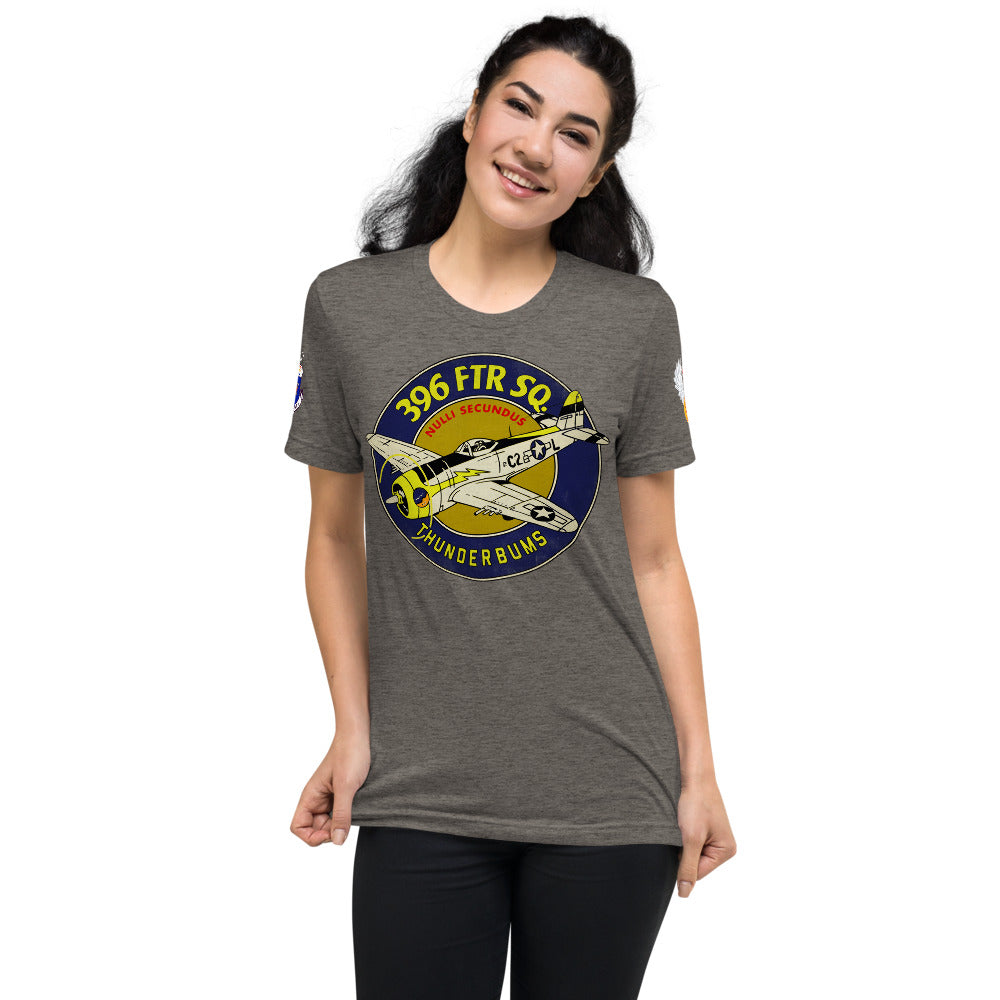 396th Fighter Squadron Thunderbums WWII Deluxe Tri-blend T-Shirt