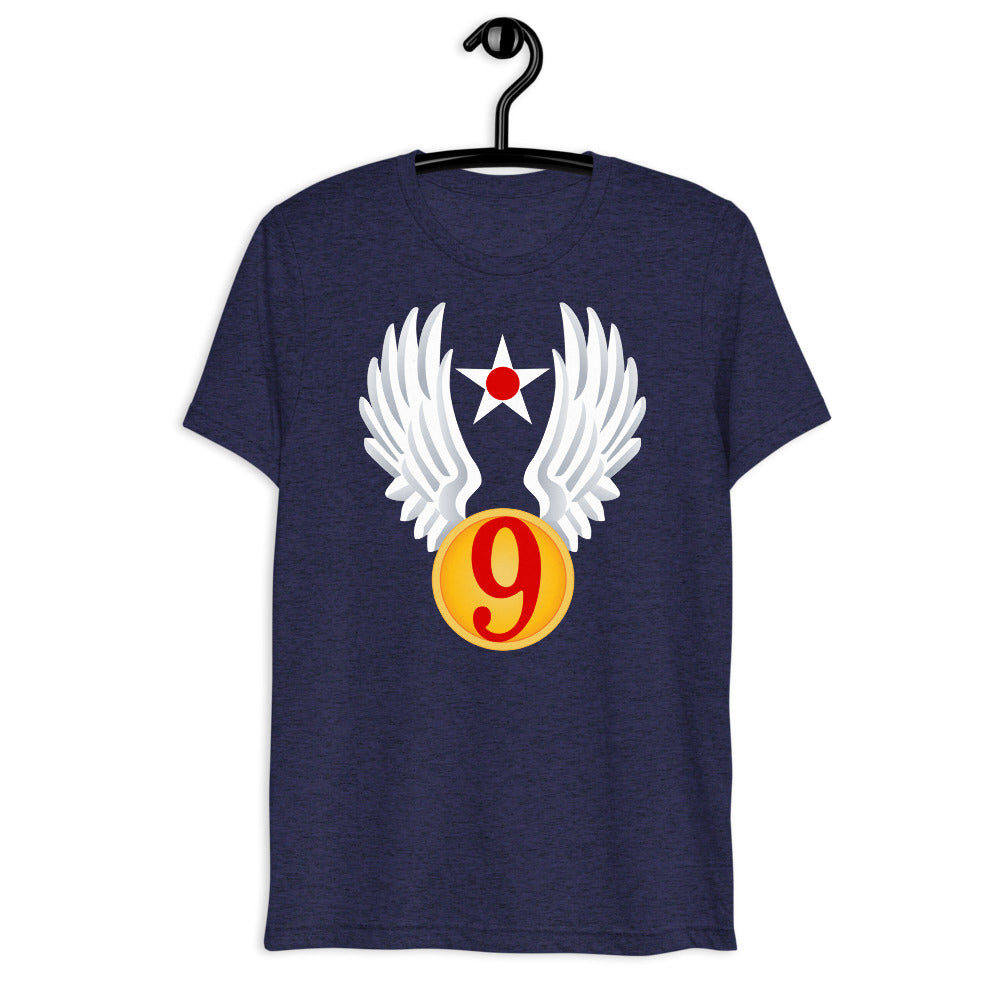 9th Air Force Vintage WW2 Tri-Blend Track Shirt