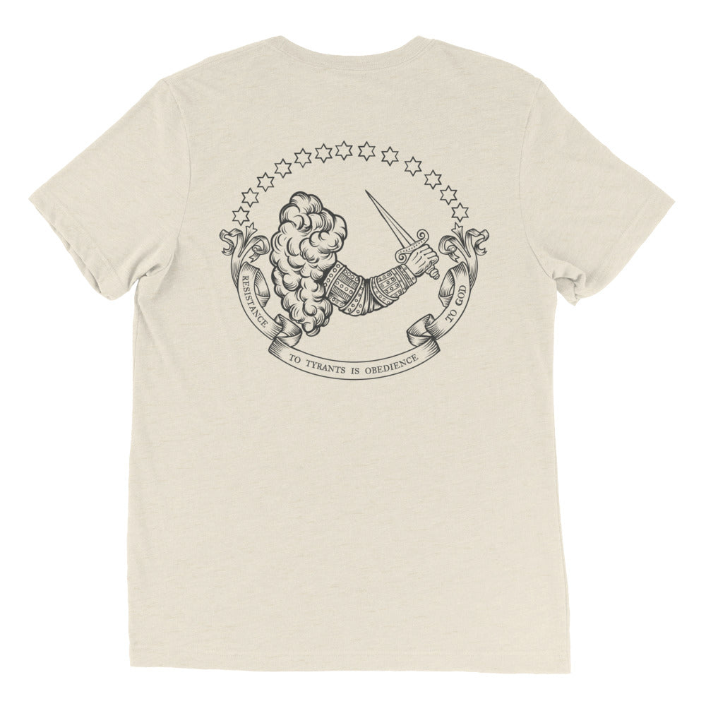 Resistance to Tyrants Gostelowe Battle Flag Tri-Blend T-Shirt